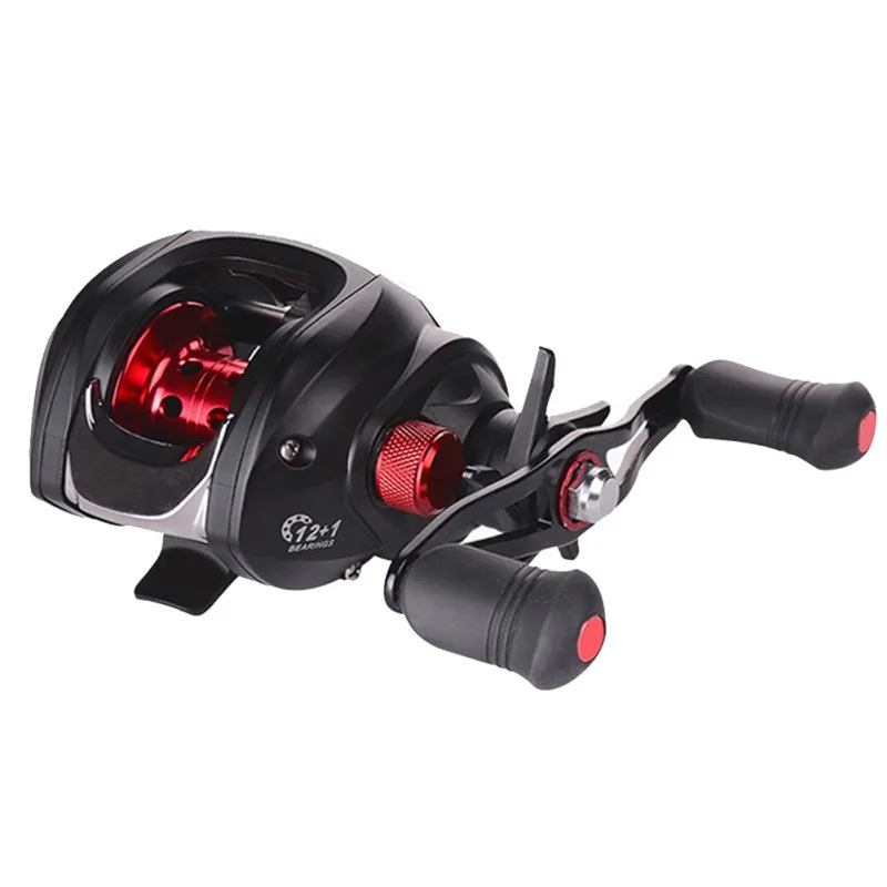 6.3:1 12+1 Bearing Baitcast Reel Metal Dual Handles Adjustable Button Left / Right Hand Bait Casting Fishing Wheel Outdoor Tool
6.3:1 12+1 Bearing Baitcast Reel Metal Dual Handles Adjustable Button Left / Right Hand Bait Casting Fishing Wheel Outdoor Tool