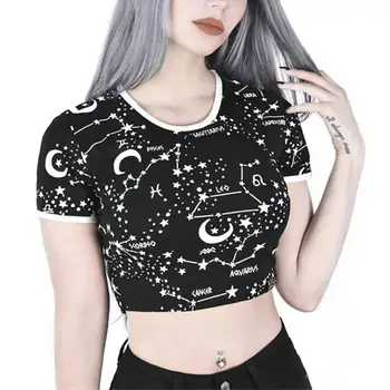 Summer Casual Short Sleeve T-shrit Women 2019 New Print Ladies Sexy T Shirt Sweat Cropped Tee Shirt Female
Summer Casual Short Sleeve T-shrit Women 2019 New Print Ladies Sexy T Shirt Sweat Cropped Tee Shirt Female