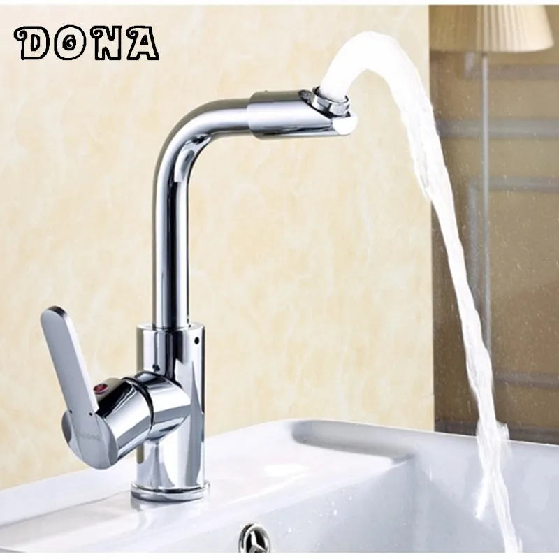 Chrome plated basin faucet single handle hot and cold water bathroom tap 360 degree rotating kitchen faucet mixers DONA2166A
Chrome plated basin faucet single handle hot and cold water bathroom tap 360 degree rotating kitchen faucet mixers DONA2166A