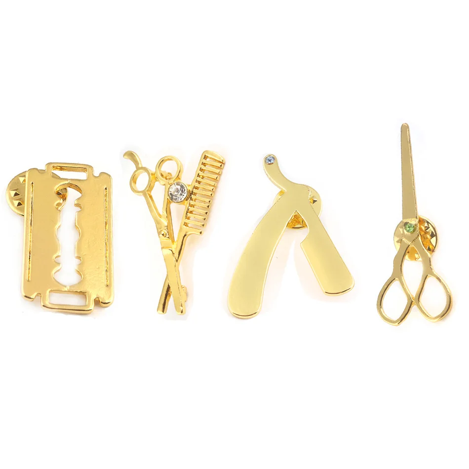 Barbershop Wash Scissors Blow Brooches Laples Scissors Shaver Pins Dress Shirt Accessories Jewelry Gift For Barber
Barbershop Wash Scissors Blow Brooches Laples Scissors Shaver Pins Dress Shirt Accessories Jewelry Gift For Barber