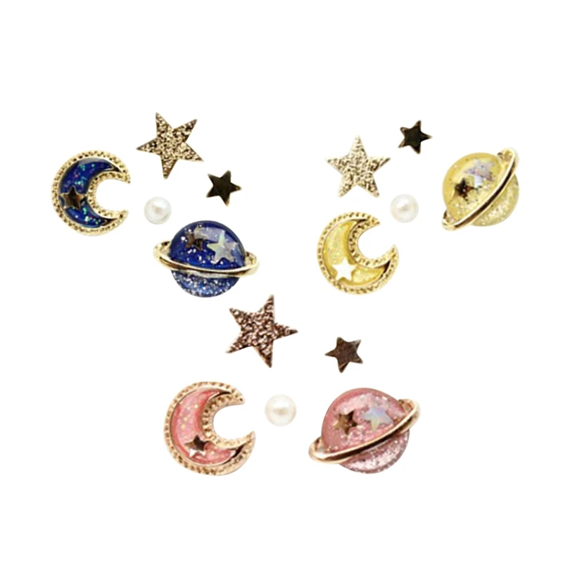 5pcs/set Star moon cartoon universe stud earrings female fashion temperament contracted Color and lovely earrings accessories
5pcs/set Star moon cartoon universe stud earrings female fashion temperament contracted Color and lovely earrings accessories