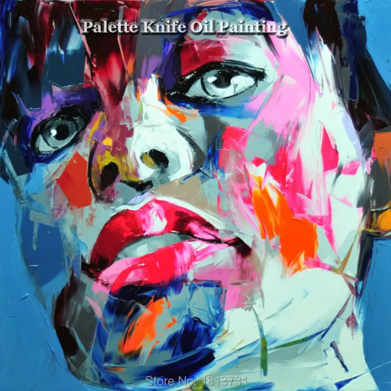 Hand painted Francoise Nielly Palette knife portrait Face Oil painting Character figure canva wall Art picture13-35
Hand painted Francoise Nielly Palette knife portrait Face Oil painting Character figure canva wall Art picture13-35