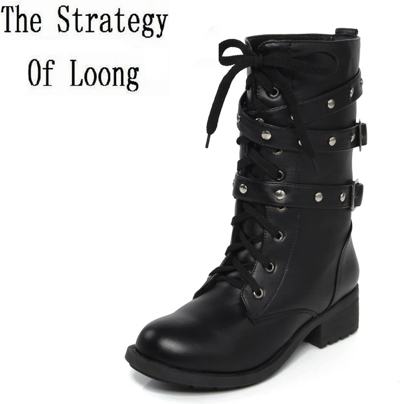 2019 New Motorcycle Waterproof Leather Rivet Boots Warm Fashion Boots For Women Low Heels Buckle Boots
2019 New Motorcycle Waterproof Leather Rivet Boots Warm Fashion Boots For Women Low Heels Buckle Boots