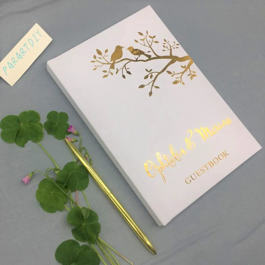 Personalize Bird Love Wedding Guestbook Journal Wedding guest book Custom foil gold modern wedding guests sign in book
Personalize Bird Love Wedding Guestbook Journal Wedding guest book Custom foil gold modern wedding guests sign in book