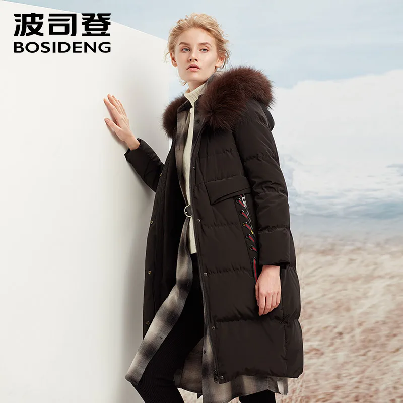 BOSIDENG new winter thicken down jacket long parka for women real fur collar hoodie ribbon draw-string high quality bigsize
BOSIDENG new winter thicken down jacket long parka for women real fur collar hoodie ribbon draw-string high quality bigsize