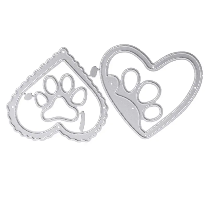 Heart Paw Metal Cutting Dies Stencil DIY Scrapbooking Album Stamp Paper Card Embossing Crafts Decor
Heart Paw Metal Cutting Dies Stencil DIY Scrapbooking Album Stamp Paper Card Embossing Crafts Decor