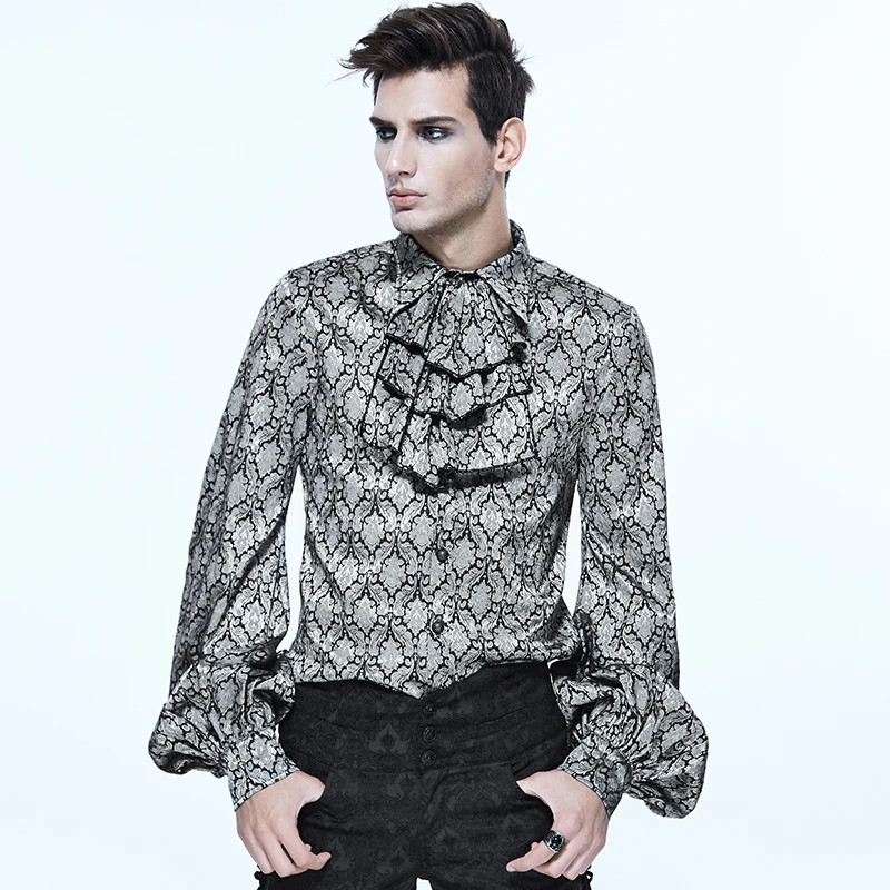 Devil Fashion Noble Fancy Men Shirt With Tie Collar Plus Size 4XL Spring Autumn Punk Gothic Style Handsome Bodycon Men Shirts
Devil Fashion Noble Fancy Men Shirt With Tie Collar Plus Size 4XL Spring Autumn Punk Gothic Style Handsome Bodycon Men Shirts
