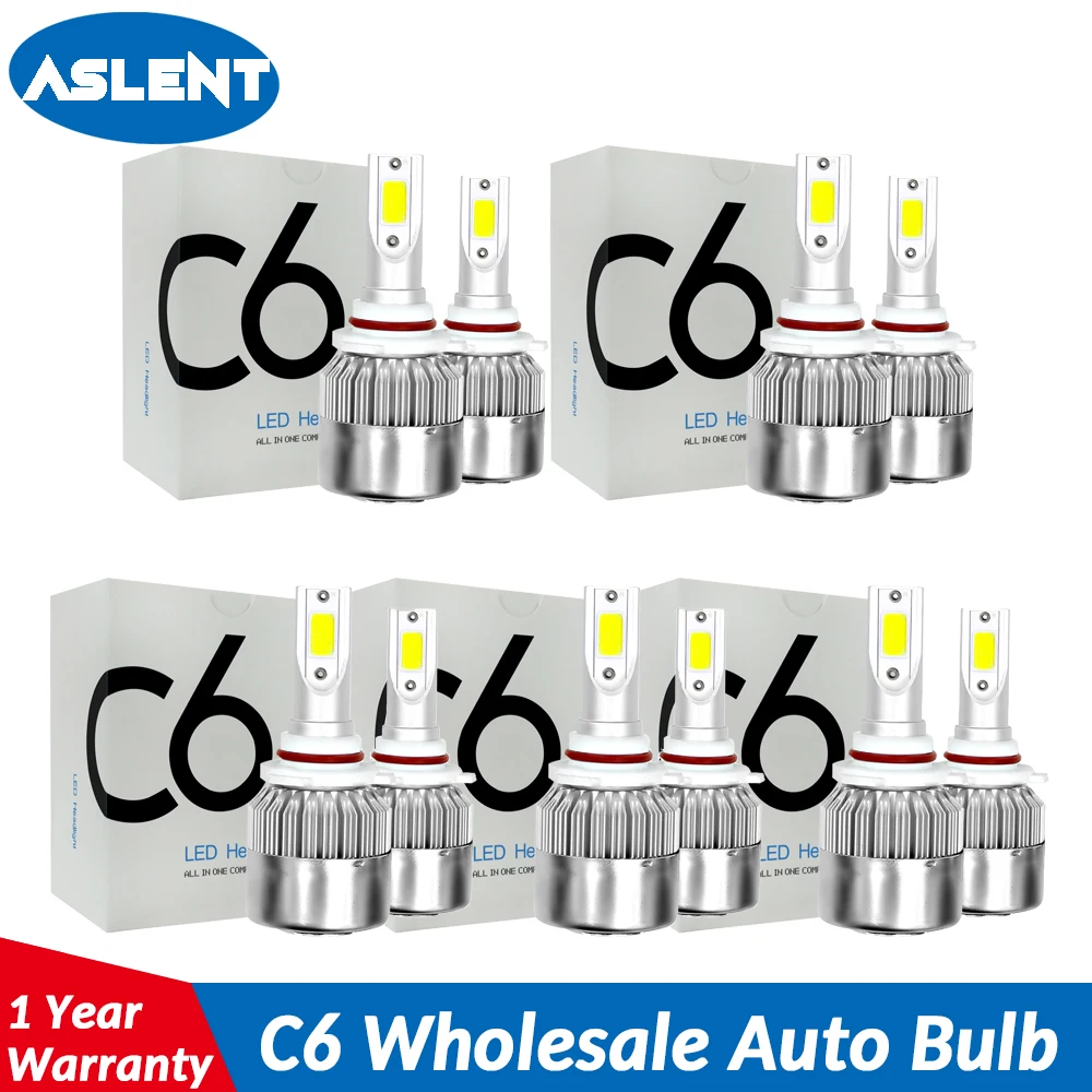 ASLENT C6 оптовая продажа автомобильных светодиодных фар светильник s лампочки H7