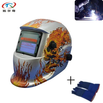 Silver Color Skeleton Soldering Welding Helmet Fully Automatic Darkening Weld Mask CE Approved+Weld Glove TRQ-HD08-2200DE
Silver Color Skeleton Soldering Welding Helmet Fully Automatic Darkening Weld Mask CE Approved+Weld Glove TRQ-HD08-2200DE
