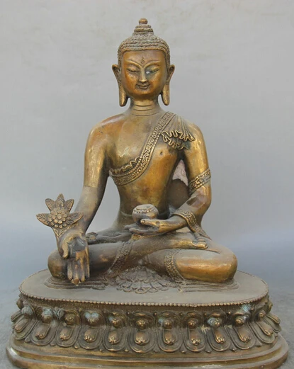 JP S0524 10" Tibet Tibetan Buddhism Copper Seat Menla Medicine Buddha medical God Statue
JP S0524 10" Tibet Tibetan Buddhism Copper Seat Menla Medicine Buddha medical God Statue