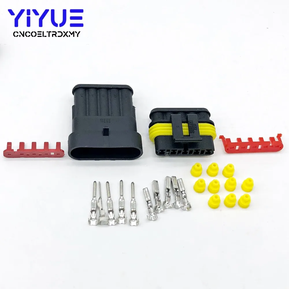 5 Sets SUPERSEAL 1.5 SERIES 5 pin Way Waterproof Electrical Wire male and female plug connector
5 Sets SUPERSEAL 1.5 SERIES 5 pin Way Waterproof Electrical Wire male and female plug connector