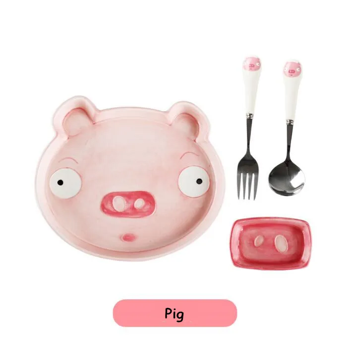 pink pig pattern fork spoon creative forest pet ceramic breakfast dish Dish spoon fork 4 sets cute cartoon children tableware
pink pig pattern fork spoon creative forest pet ceramic breakfast dish Dish spoon fork 4 sets cute cartoon children tableware