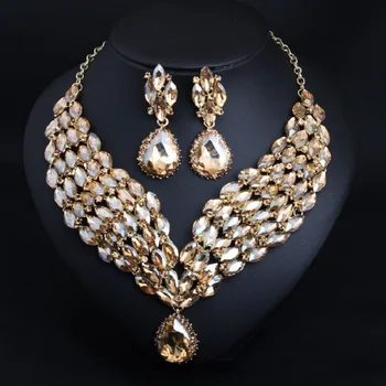 Amazing Champagne Color AAA Crystal Glass Necklace Set Jewelry Fashion Female's Dinner Parties Wedding Accessories Wholesale
Amazing Champagne Color AAA Crystal Glass Necklace Set Jewelry Fashion Female's Dinner Parties Wedding Accessories Wholesale