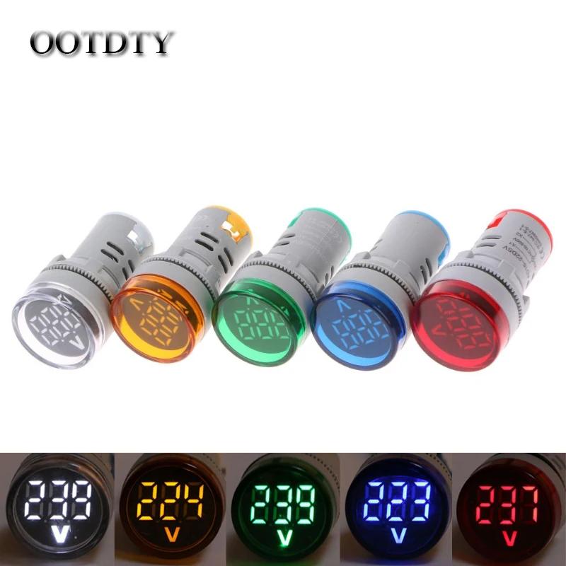 22mm LED Digital Display Gauge Volt Voltage Meter Indicator Signal Lamp Voltmeter Lights Tester Combo Measuring Range 60-500V AC
22mm LED Digital Display Gauge Volt Voltage Meter Indicator Signal Lamp Voltmeter Lights Tester Combo Measuring Range 60-500V AC