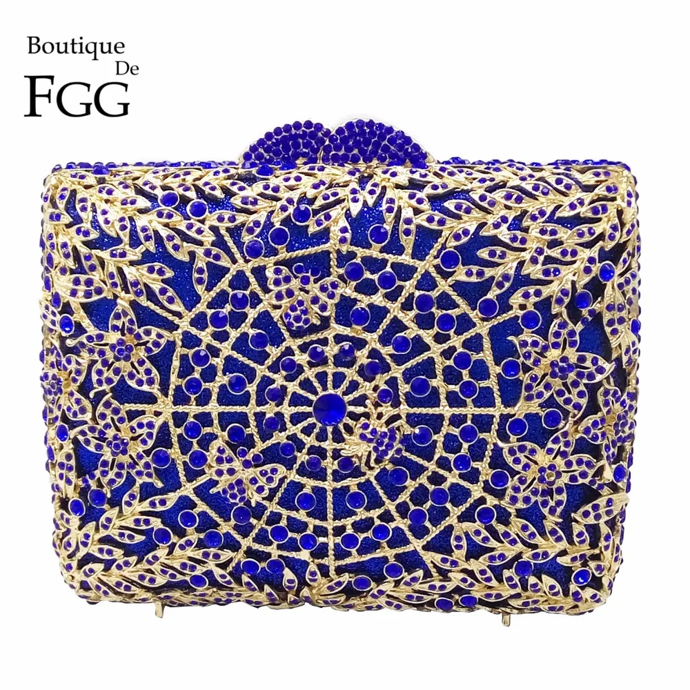 Navy Blue Crystal Diamond Spider Net Hollow Out Women Evening Bag Wedding Party Cocktail Shoulder Handbags Metal Clutches Purses
Navy Blue Crystal Diamond Spider Net Hollow Out Women Evening Bag Wedding Party Cocktail Shoulder Handbags Metal Clutches Purses