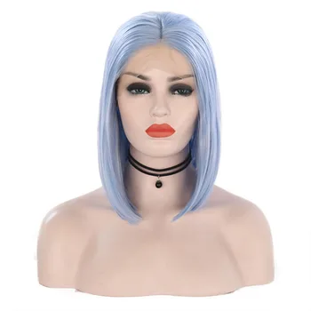 Imeya Synthetic Lace Front Wig Light Blue Hair Color With Natural Hairline Short Bob High Temperature Party Wigs For Women Girls
Imeya Synthetic Lace Front Wig Light Blue Hair Color With Natural Hairline Short Bob High Temperature Party Wigs For Women Girls