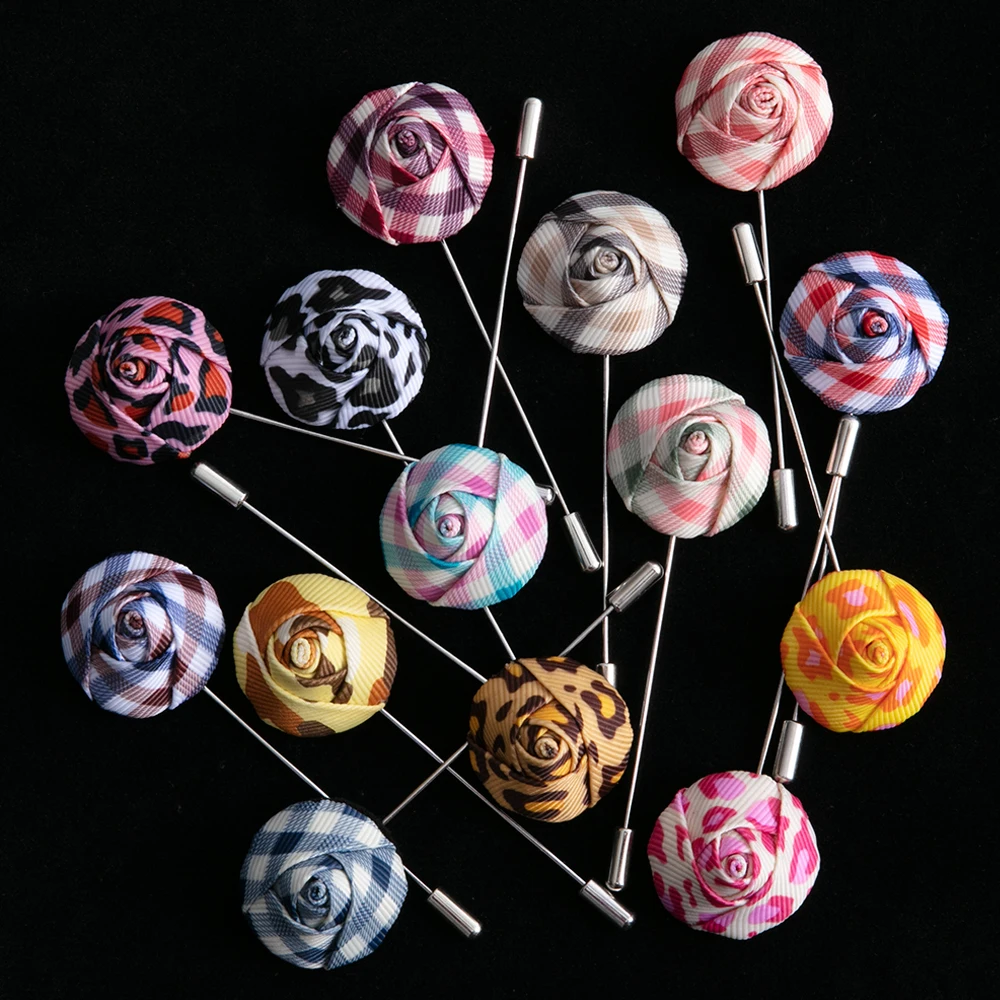 Tailor Smith Handmade Flower Lapel Pin Top Fashion Suit Boutonniere Rose Shape Stick Brooches Mens Accessories 14 Colors
Tailor Smith Handmade Flower Lapel Pin Top Fashion Suit Boutonniere Rose Shape Stick Brooches Mens Accessories 14 Colors