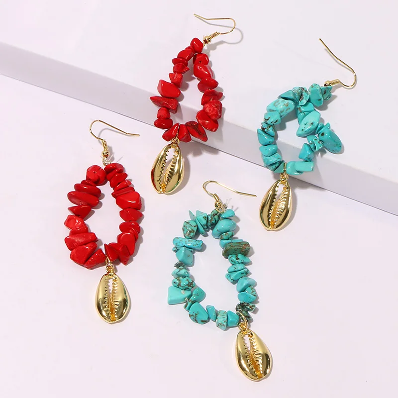 KOMi Boho 18 Styles Colorful Sea Shell Coral Turquoises Earrings for Women Irregular Drop Earrings 2019 Summer Jewelry A70417
KOMi Boho 18 Styles Colorful Sea Shell Coral Turquoises Earrings for Women Irregular Drop Earrings 2019 Summer Jewelry A70417