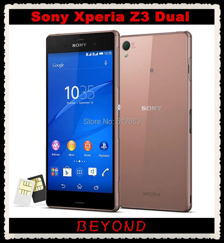 Sony Xperia Z3 Dual D6633 Original Unlocked GSM Dual Sim 4G LTE Android Quad Core RAM 3GB ROM 16GB 5.2" 20.7MP 3100mAh
Sony Xperia Z3 Dual D6633 Original Unlocked GSM Dual Sim 4G LTE Android Quad Core RAM 3GB ROM 16GB 5.2" 20.7MP 3100mAh