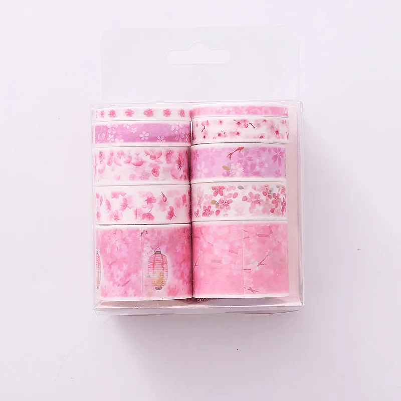 10 pcs/box Cherry Sakura Washi Tape Set Decoration Sticker Scrapbooking Diary Adhesive Masking Tape stationery school supply
10 pcs/box Cherry Sakura Washi Tape Set Decoration Sticker Scrapbooking Diary Adhesive Masking Tape stationery school supply