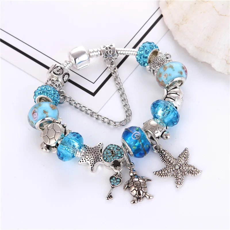 High Quality Blue crystal Ocean Series Noble Pretty Charm Bracelet Pandora Bracelet For Women/Gril gift jewelry Drop Shipping
High Quality Blue crystal Ocean Series Noble Pretty Charm Bracelet Pandora Bracelet For Women/Gril gift jewelry Drop Shipping