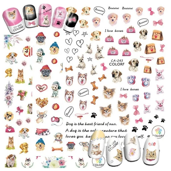 Newest Fashion CA-228-230-241-243 DOG CATS series design series export Japan 3d nail art sticker nail decal stamping
Newest Fashion CA-228-230-241-243 DOG CATS series design series export Japan 3d nail art sticker nail decal stamping