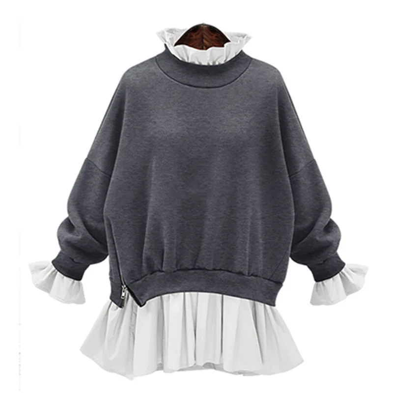 LANMREM 2019 New Autumn Fashion Patchwork Loose Pullover Sweatshi Zipper Long Sleeve Tops Loose Female All Match MY22
LANMREM 2019 New Autumn Fashion Patchwork Loose Pullover Sweatshi Zipper Long Sleeve Tops Loose Female All Match MY22