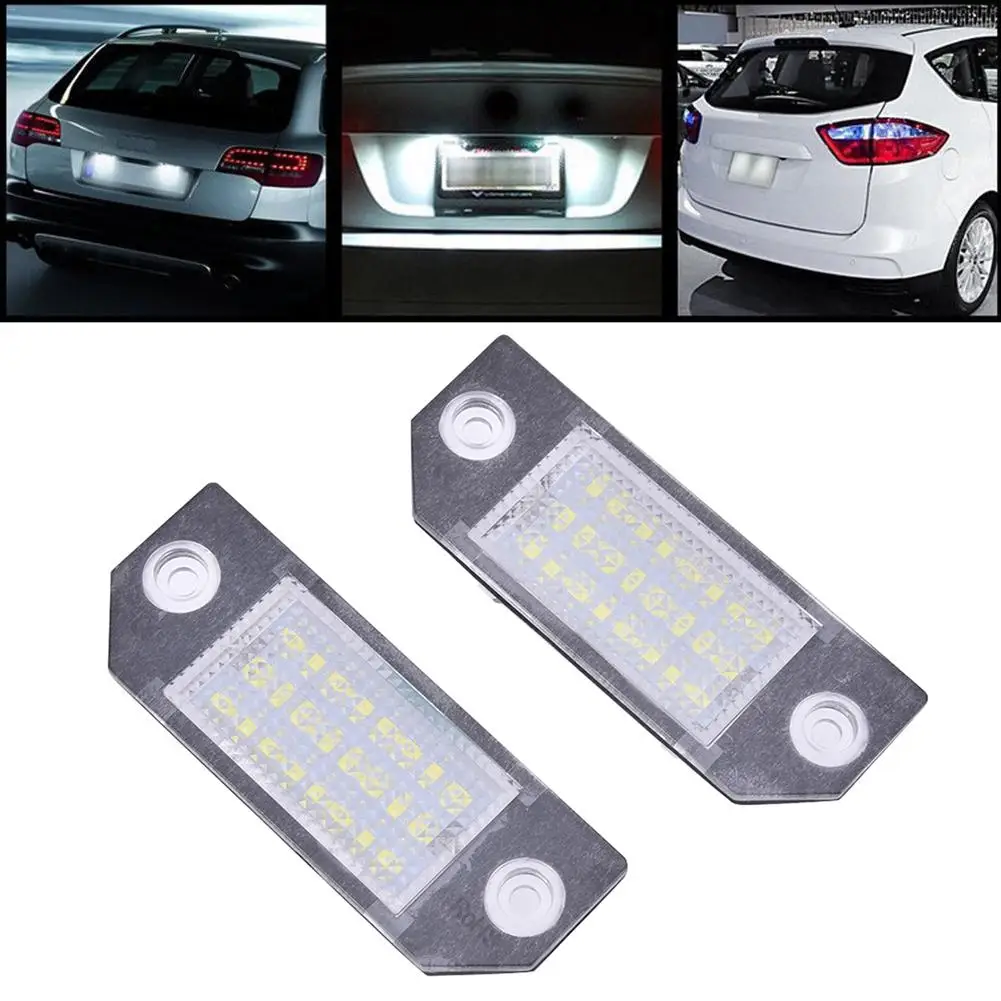 DC 12V 2PCS Car LED Light License Number Plate Light 6W 24 LED White Light For Ford Focus 2 C-Max Auto Signal Lamp Wholesale
DC 12V 2PCS Car LED Light License Number Plate Light 6W 24 LED White Light For Ford Focus 2 C-Max Auto Signal Lamp Wholesale