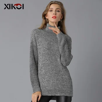 Casual Slim Sweaters Tops Long Sleeve Knitting Pullovers Pull Femme Turtleneck Full Thick Outwear Winter Sweater Pullover
Casual Slim Sweaters Tops Long Sleeve Knitting Pullovers Pull Femme Turtleneck Full Thick Outwear Winter Sweater Pullover