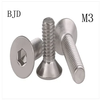 50pcs M3 bolts 3mm DIN7991 Six angle flat head screw in stainless steel suitable for all kinds of model toys
50pcs M3 bolts 3mm DIN7991 Six angle flat head screw in stainless steel suitable for all kinds of model toys