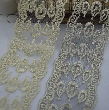 lace fabric! 30yards/lot,65mm exquisite gold thread embroidery lace trim headband hair bow gift packing crafting DIY accessory
lace fabric! 30yards/lot,65mm exquisite gold thread embroidery lace trim headband hair bow gift packing crafting DIY accessory