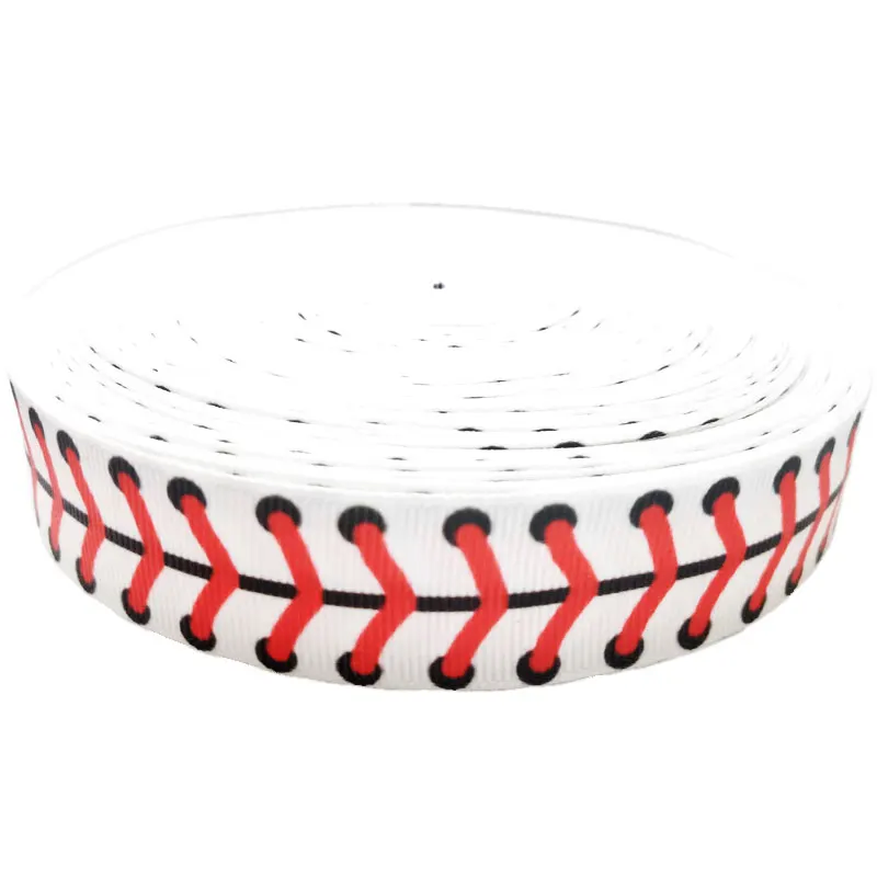 22mm 7/8inch Sport Baseball Printed Grosgrain Ribbon Cintas Handmade Hairbows Webbing Ruban Sewing Accessory Craft 50Yards/lot
22mm 7/8inch Sport Baseball Printed Grosgrain Ribbon Cintas Handmade Hairbows Webbing Ruban Sewing Accessory Craft 50Yards/lot