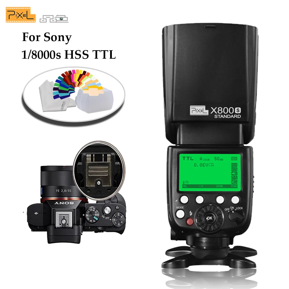 Pixel X800S Standard Wireless GN60 TTL HSS Camera Flash Speedlite For Sony A7 A77 A7R RX1 A6000 A6300 DSLR Vs X800N Yongnuo
Pixel X800S Standard Wireless GN60 TTL HSS Camera Flash Speedlite For Sony A7 A77 A7R RX1 A6000 A6300 DSLR Vs X800N Yongnuo
