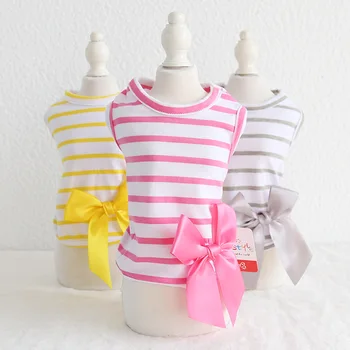 Striped Bow Cotton Clothing For Dogs Dress Pet Puppy Cat Dog Vest Shirt Dog Clothes Bunny Summer Chihuahua Teddy
Striped Bow Cotton Clothing For Dogs Dress Pet Puppy Cat Dog Vest Shirt Dog Clothes Bunny Summer Chihuahua Teddy