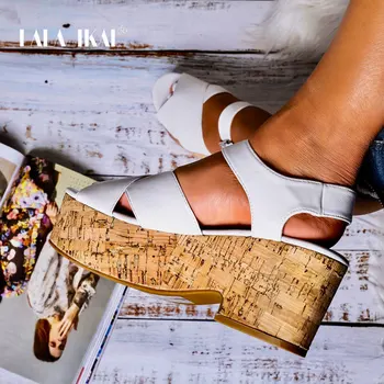 LALA IKAI Wedge Sandals Women Platform Sandals High Heels Summer Ladies Party Shoes PLU Leather Sandalie Female 014C3444-49
LALA IKAI Wedge Sandals Women Platform Sandals High Heels Summer Ladies Party Shoes PLU Leather Sandalie Female 014C3444-49