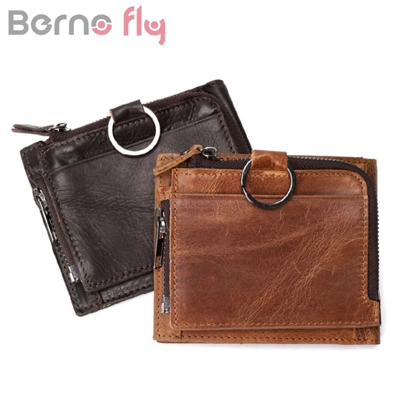 Berno fly Vinatge Mini Wallet Oil Wax Leather Coin Purse ID Cash Credit Card Holder With Metal Ring Detachable Men Short Purses
Berno fly Vinatge Mini Wallet Oil Wax Leather Coin Purse ID Cash Credit Card Holder With Metal Ring Detachable Men Short Purses