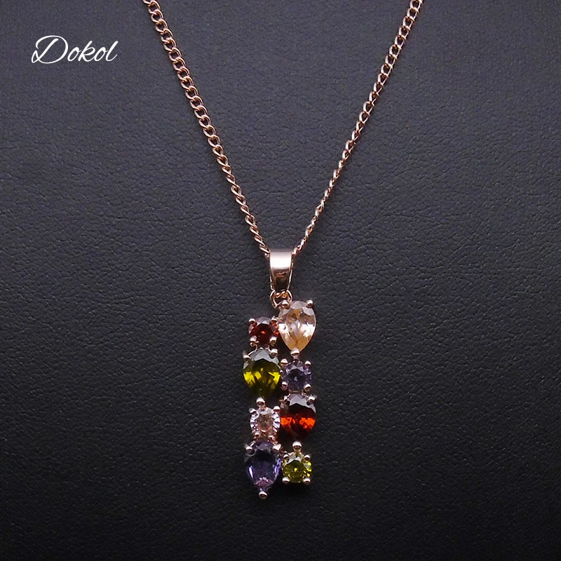 DOKOL Fashion Rose Gold Color Necklaces Mona Lisa Cubic Zirconia Necklace Pendants Australia Crystal Women Jewelry DKN0002
DOKOL Fashion Rose Gold Color Necklaces Mona Lisa Cubic Zirconia Necklace Pendants Australia Crystal Women Jewelry DKN0002