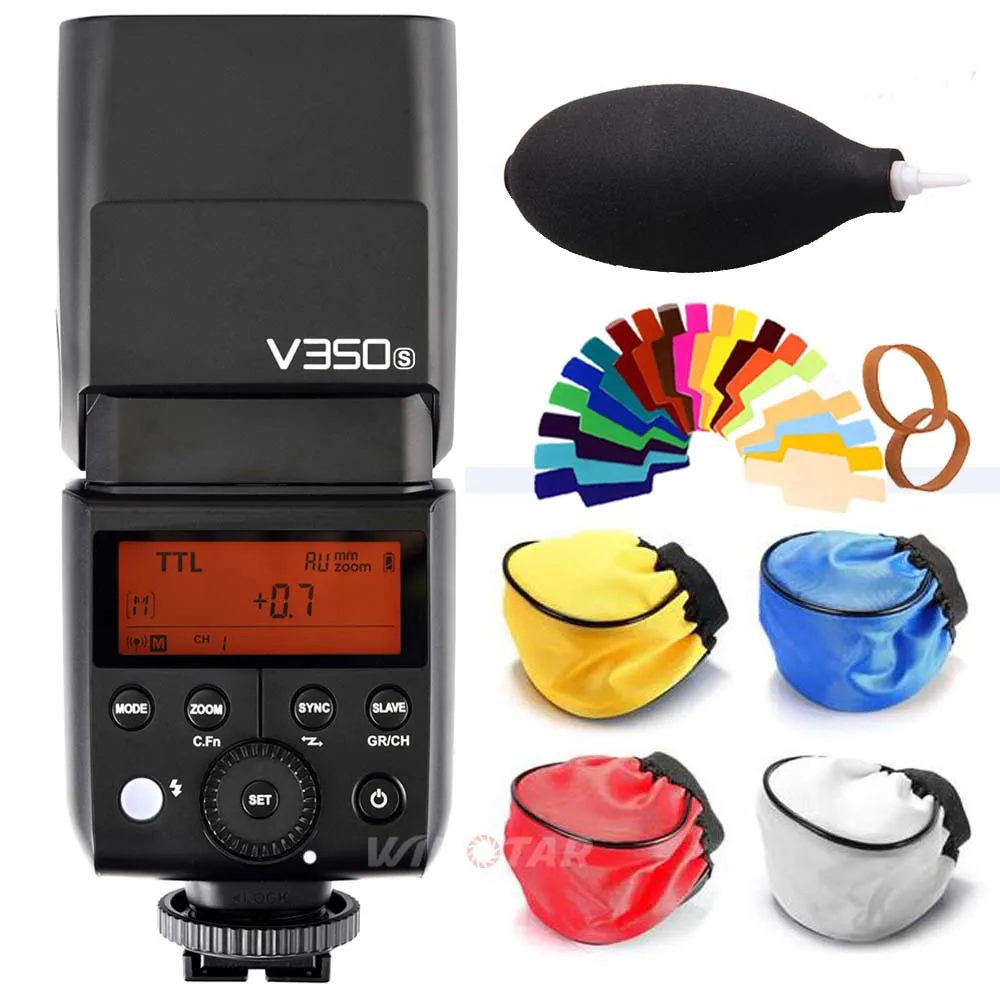 Godox V350S TTL 2.4G Li-ion Camera Speedlite Flash with Built-in Rechargeable Battery for Sony ILCE6000L,a77II,RX10,a9,a99 etc.
Godox V350S TTL 2.4G Li-ion Camera Speedlite Flash with Built-in Rechargeable Battery for Sony ILCE6000L,a77II,RX10,a9,a99 etc.