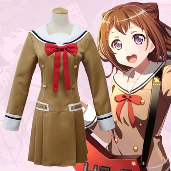 

Anime BanG Dream Toyama Kasumi Hanazono Tae Yamabuki Saya Cosplay Custume Cos jk School Uniforms Girls Set Sailor clothes