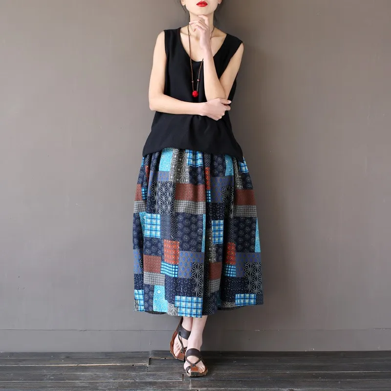 Mexico style ethnic long Geometry A-line Ankle Length skirt for women girls hippie vintage festival maxi skirt plus size Bottom
Mexico style ethnic long Geometry A-line Ankle Length skirt for women girls hippie vintage festival maxi skirt plus size Bottom