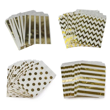 100pcs/lot Metallic Decoation Foil Gold Paper Gift Bags Favourite Party Bag Wedding Birthday Party Candy Buffet Party Supplies
100pcs/lot Metallic Decoation Foil Gold Paper Gift Bags Favourite Party Bag Wedding Birthday Party Candy Buffet Party Supplies