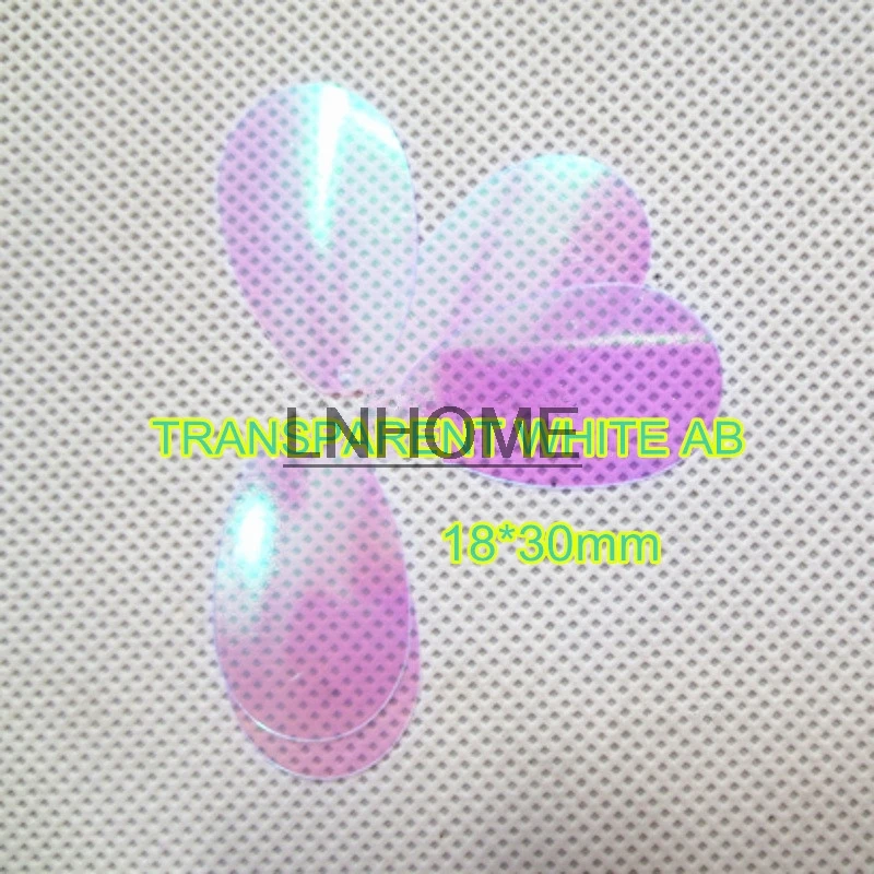 200 шт./лот 18*30 мм большие овальные капли в форме яйца из ПВХ плоские с боковым