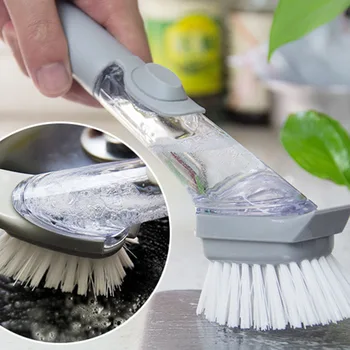 2 in1 Kitchen Cleaning Brush + 4 Removable Brushes Long Handle Sponge Cleaning Brush Soap Dispensing Dish Brush Set
2 in1 Kitchen Cleaning Brush + 4 Removable Brushes Long Handle Sponge Cleaning Brush Soap Dispensing Dish Brush Set