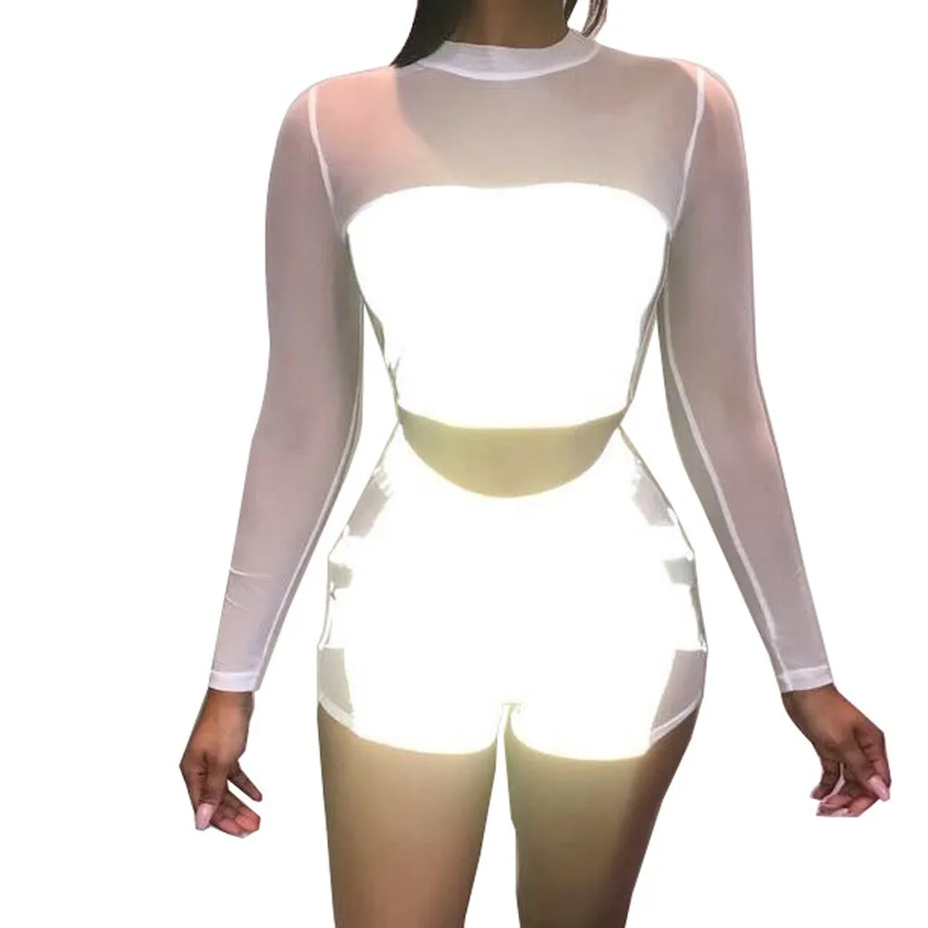 Women Two Piece Outfits Women's Fashion Luminous Sports Loose Sports Suit Loose Casual Shorts jogging femme biker shorts Y*
Women Two Piece Outfits Women's Fashion Luminous Sports Loose Sports Suit Loose Casual Shorts jogging femme biker shorts Y*