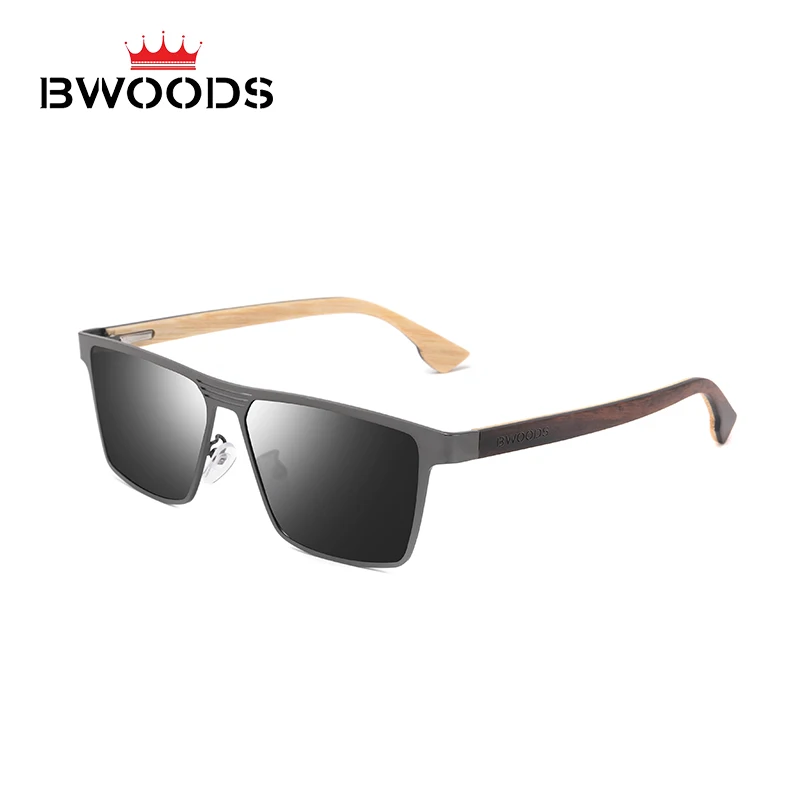 Фото Men Style Polarized UV400 Sunglasses Ready Well Metal Sun Glasses With Wooden Leg | Аксессуары для одежды