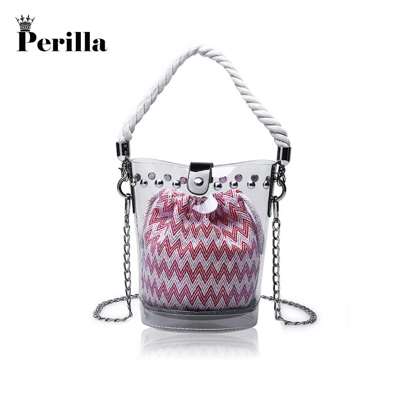 Perilla 2108 Women Transparent Bag Transverse Clear Bucket Package Summer Beach Bag Small Tote Shoulder Bag Women Crossbody Bags
Perilla 2108 Women Transparent Bag Transverse Clear Bucket Package Summer Beach Bag Small Tote Shoulder Bag Women Crossbody Bags
