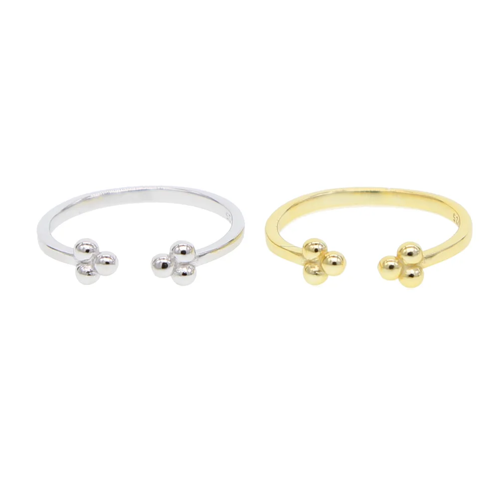 2018 New Arrival 100% 925 silver Simple 3pc beads Rings delicate Trendy Jewelry flower Bead Adjustable Opening kunckle ring tiny
2018 New Arrival 100% 925 silver Simple 3pc beads Rings delicate Trendy Jewelry flower Bead Adjustable Opening kunckle ring tiny