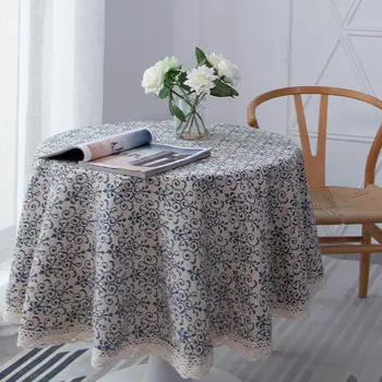 European Table Cloth Cotton Linen Circular Flower Shape Dining Decorated Mediterranean Style Can Wash The Tablecloth Waterproof
European Table Cloth Cotton Linen Circular Flower Shape Dining Decorated Mediterranean Style Can Wash The Tablecloth Waterproof