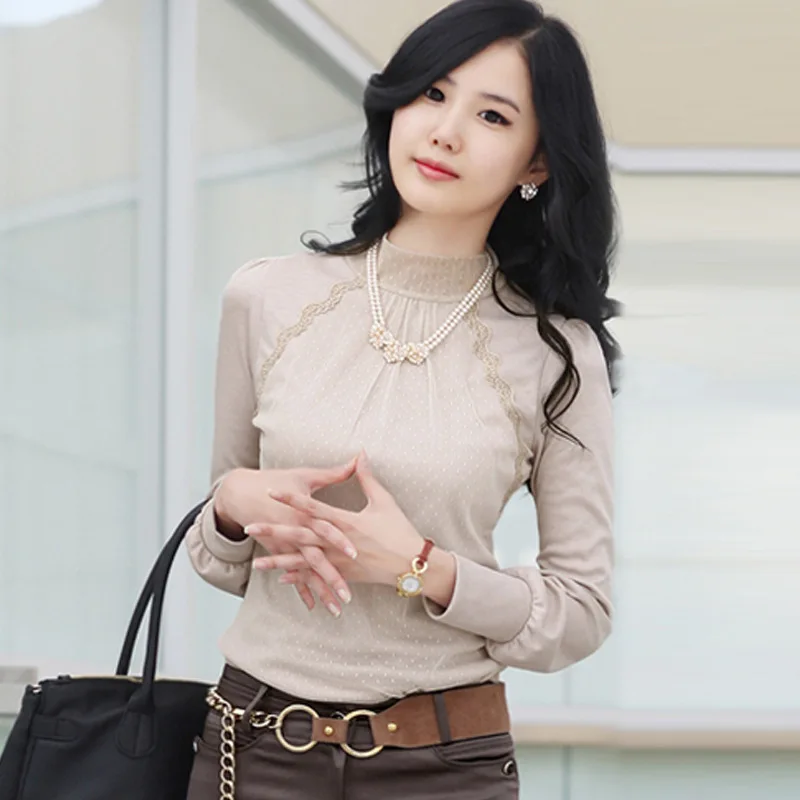 Female Winter Hot Sale Turtleneck Patchwork Full Lantern Sleeve Thick Shirts Woman Spring Hedging Lace Stretch Plus Velvet Tops
Female Winter Hot Sale Turtleneck Patchwork Full Lantern Sleeve Thick Shirts Woman Spring Hedging Lace Stretch Plus Velvet Tops