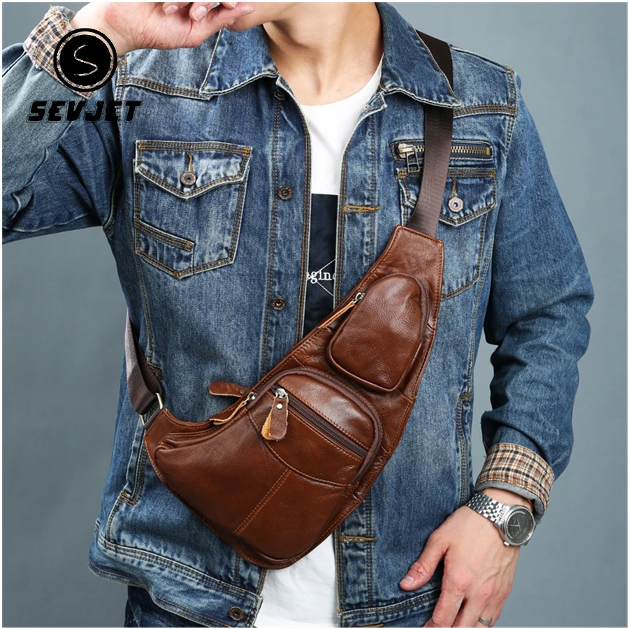 Vintage Men Chest Bags Leather Shoulder Bags for Men Multi-Pocket Money Phone Belt Sling Crossbody Bags Sports Chest Pack CJ868
Vintage Men Chest Bags Leather Shoulder Bags for Men Multi-Pocket Money Phone Belt Sling Crossbody Bags Sports Chest Pack CJ868